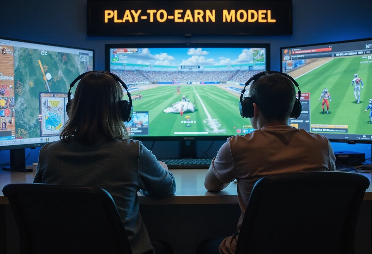 Professional image illustrating The Play-to-Earn Model