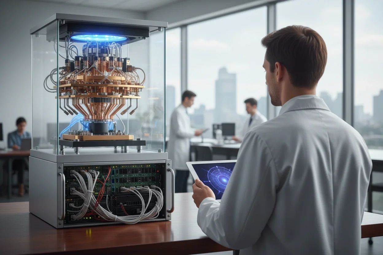 Professional image illustrating Key Differences Between Quantum Technology and Traditional Computing